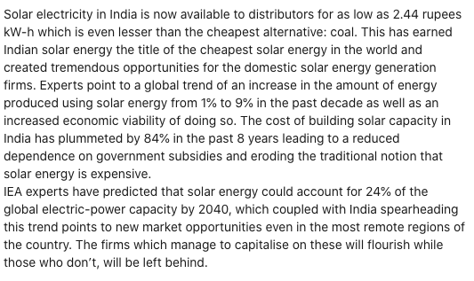 peaknorthgroup's tweet photo. #solarenergy: most viable solution to bring #energy prices and #environmental impacts down. @arujsingla @SolarIndustry @RenewEurope @mnreindia @solarcarolinas @SolarPowerb2b @SolarPowerWorld @ftenergy @UNEP @SEIA #RenewableEnergy #solarenergy #power @PowerGenerat1on
 #Sustainable https://t.co/s8Qgke8OHg