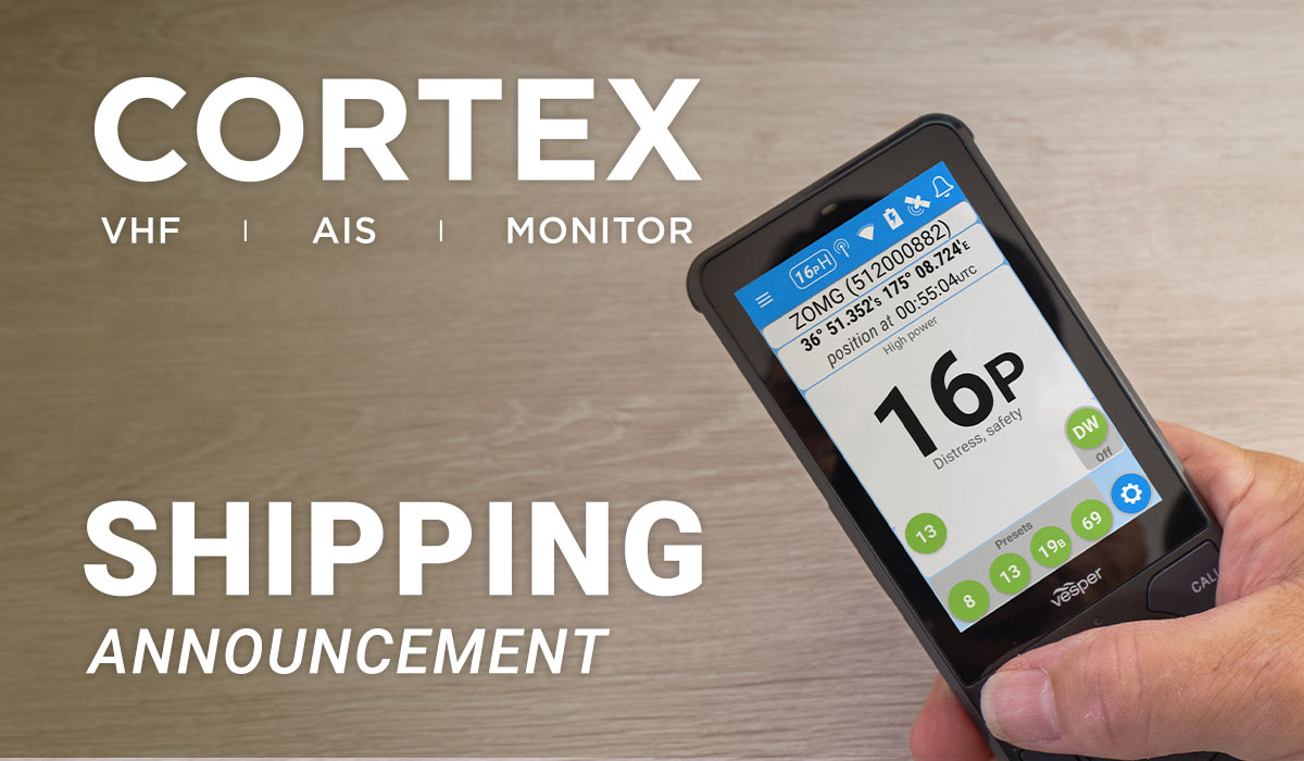 The future of marine VHF is on its way! 🎆😍 - Cortex will ship to distributors in late July following the recent completion of certification requirements for FCC, IC and CE. ✔️✔️✔️  Are you excited to get your hands on the most advanced marine VHF on the planet?!