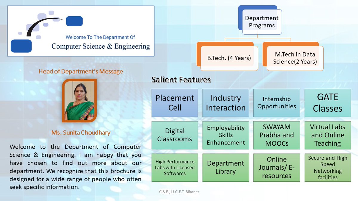 BTUBikaner's tweet photo. One life One place to chase every dream...A fantastic future is waiting for you...
#Be_a_Leader_Be_a_UCETian
Operating system for all innovation #Computer_Science_Department
Admission queries invited https://t.co/fQkrQFWKos https://t.co/YOQeh8Pbuc