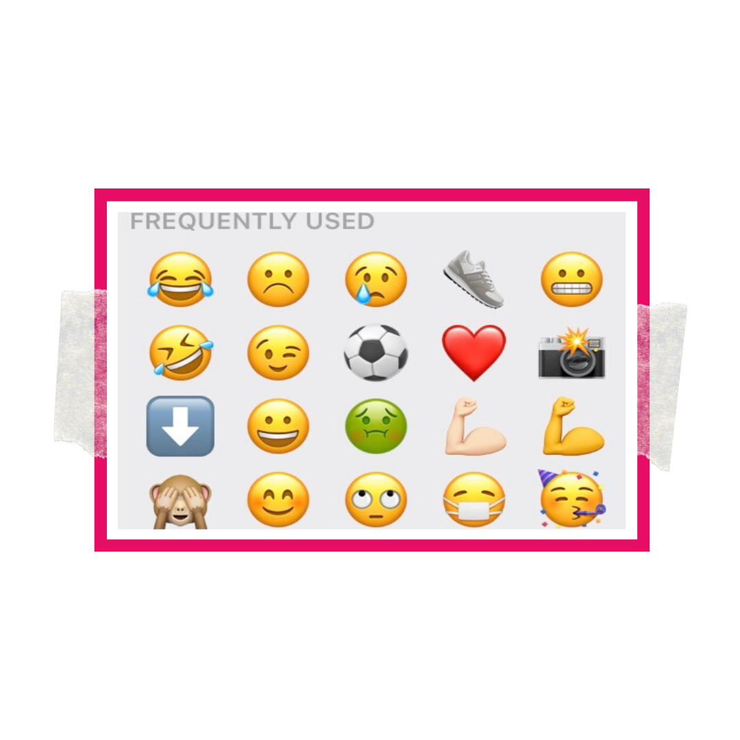 It’s #WorldEmojiDay (and also my daughter’s birthday). So, what does your emoji use say about you? Tell me your top 5 in the comments.
Can’t say that my most frequently used are that exciting… no aubergines or peaches here 😂! And more shockingly, why is there no alcohol 🍾?