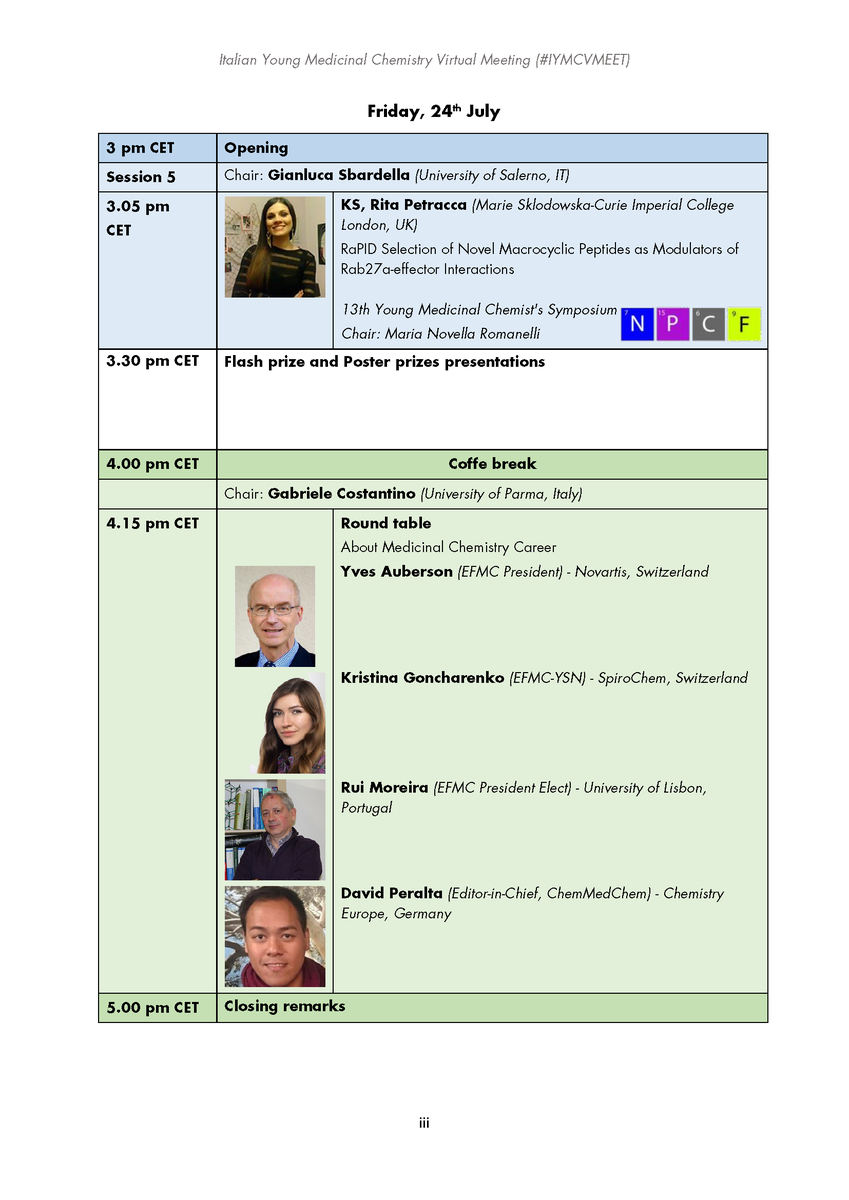 DCFSCI's tweet photo. Looking forward to "meeting" you at #IYMCVMEET on Wednesday!

Find out more and register here: https://t.co/9mjKUNTITS

@DCFSCI @EuroMedChem
 #medchem #compchem #computational #analytical #synthesis #ChemTwitter #RealTimeChem 
@YoungSciNet @MedChemNews @ChemMedChem https://t.co/o7wtL6rLof