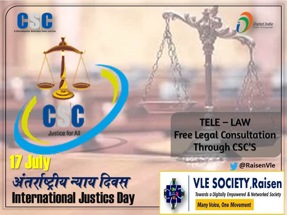rampalrsp's tweet photo. CSC द्वारा निशुल्क क़ानूनी सलाह दी जाती है. न्याय दिलाने में सहायता प्रदान करते हैं.
#InternationalJusticeDay
#csctelelaw
@dintya15
@kamleshbanjaria
@CSCMadhyPradesh
@Vivek___sahu
@RaisenVle
@AjayKumarSoman1 https://t.co/UkWb70R6LW