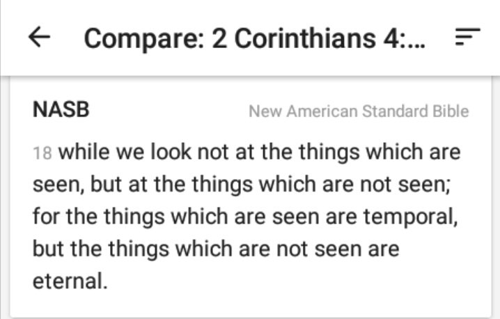 9/...you stop functioning with the senses. You must start seeing through the lense of God's Word. The Word must become your new reality. Therefore, you must stop looking at what you see around you and start looking at what God says concerning you (see the unseen)- 2 Cor.4:18.