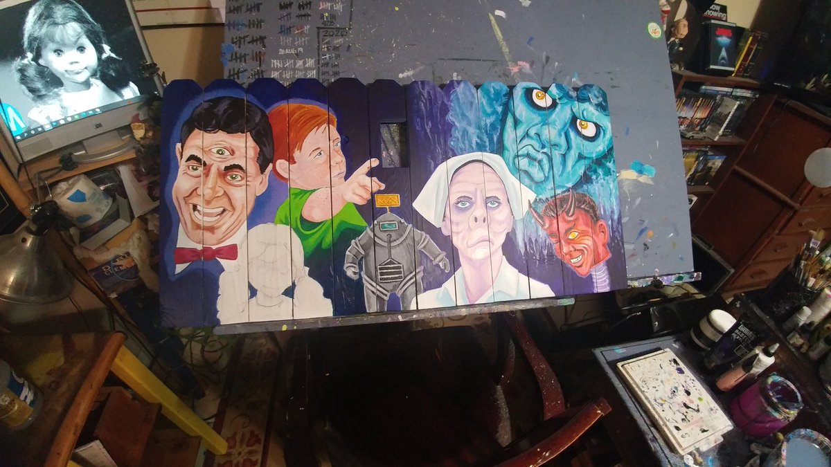PrimoCardinalli's tweet photo. Almost done with the #TwilightZone piece. Talkie Tina will finish it. What do you think @BillMumy ? https://t.co/AfRoXu8WZb