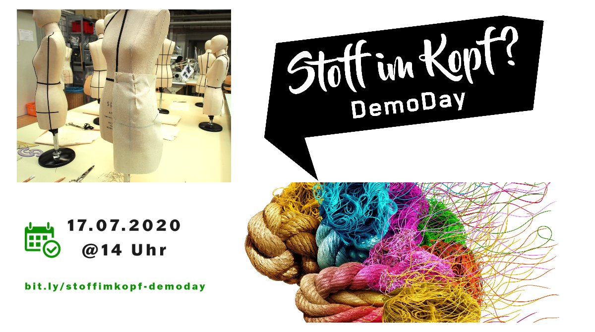 ReutlingenCE's tweet photo. Stoff im Kopf - DemoDay heute ab 14 Uhr!
Mit #kimsyvonreischach als Moderatorin
Spannende Pitches rund um #textiles #sustainablefashion #textildesign
Sei dabei beim #textilaccelerators der #hochschulereutlingen und #startupbw
Anmeldung:
👉 https://t.co/4yPhxE4FJ0 https://t.co/5bbM2vq6Sq
