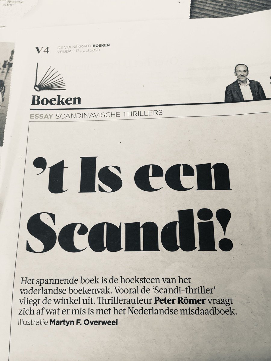 Interessant stuk van <a href="/promer9/">Peter Römer</a> in <a href="/volkskrant/">de Volkskrant</a> over de populariteit van Scandinavische #thrillers ‘De Scandi-thriller heeft een herkenbare identiteit gekregen. Het is een merk’.