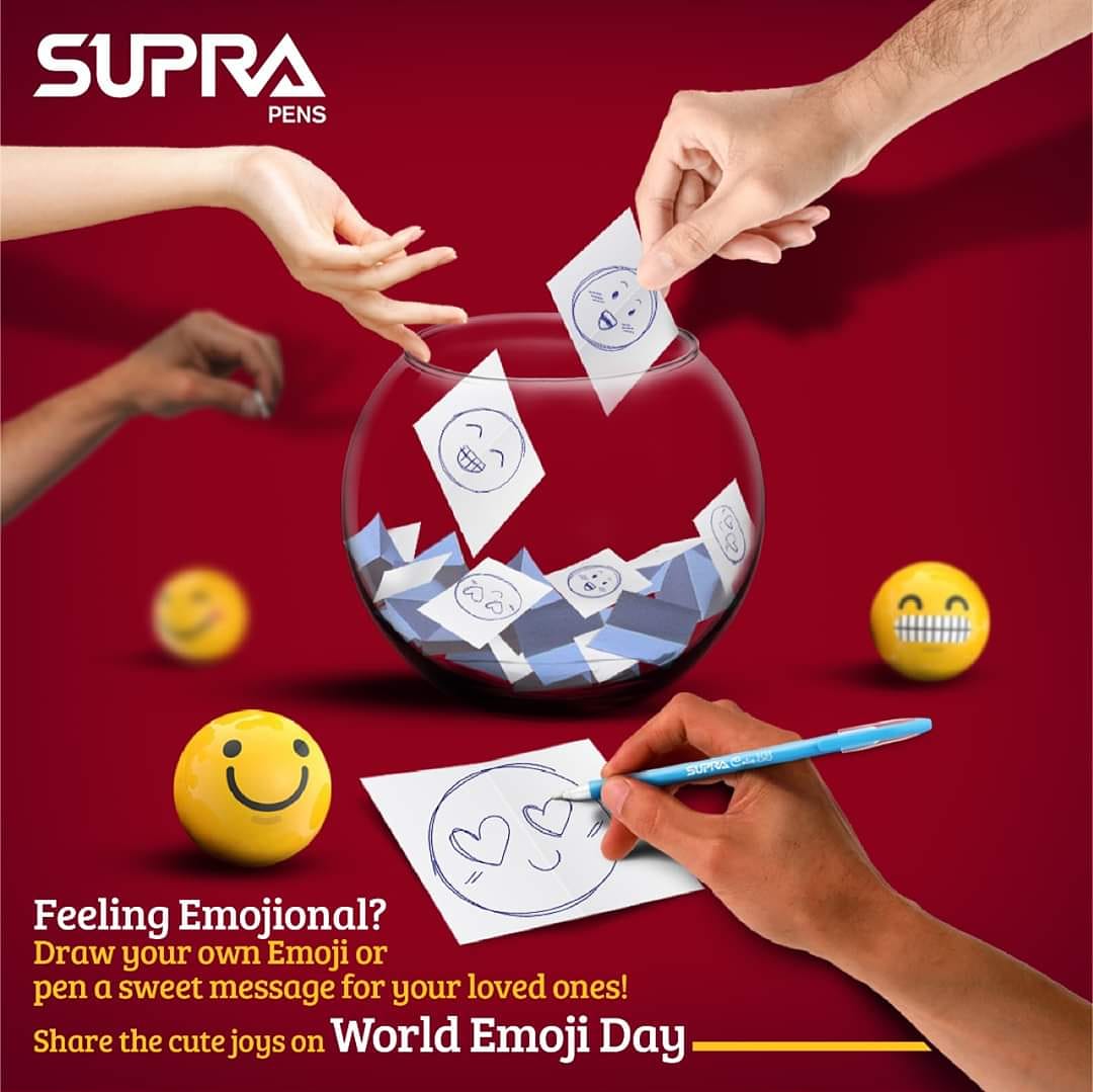 PensSupra's tweet photo. Let’s spread some cheer by sharing a note or hand-drawn emoji in honour of our favourite messaging companions in the comments section.
#SupraPens #writetotell #WorldEmojiDay #expressyourself https://t.co/9ZQHo4qZof