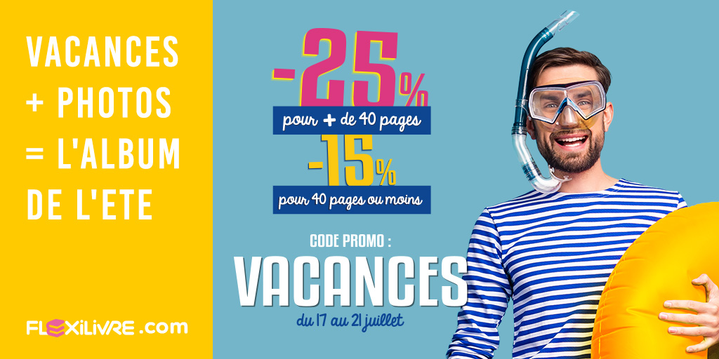 flexilivre's tweet photo. Vacances + photos = l’album de l’été
C'est par ici https://t.co/rUB0VYdQ4l https://t.co/Vmnm6iW6JW