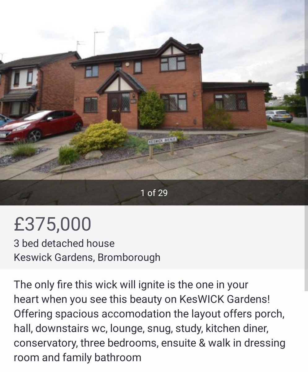 An Estate Agent by me is writing tenuous Alan Partridge-style one-liners about the road names of its properties and I've honestly got all the time in the world for it.