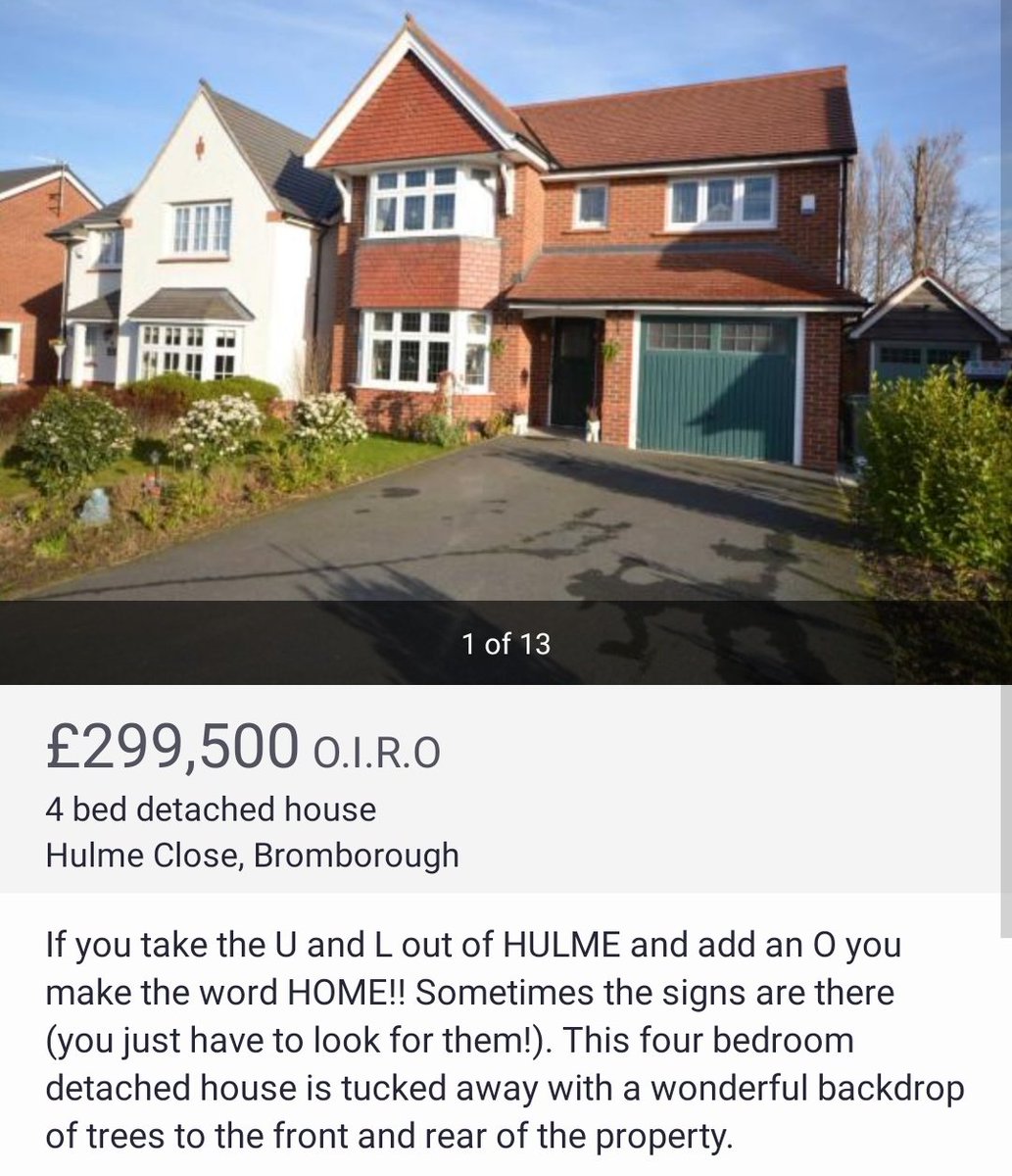 An Estate Agent by me is writing tenuous Alan Partridge-style one-liners about the road names of its properties and I've honestly got all the time in the world for it.