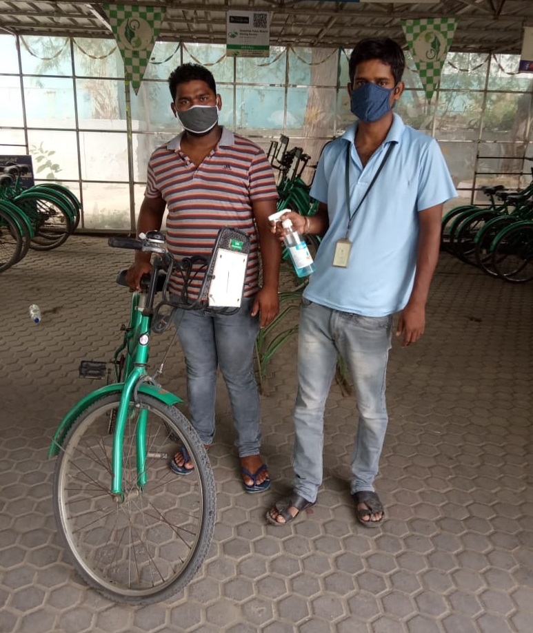 meatuljain's tweet photo. GreenRide serves Sanitized Bicycle to every valued commuter availing rental service. https://t.co/zjaOHIjC2s