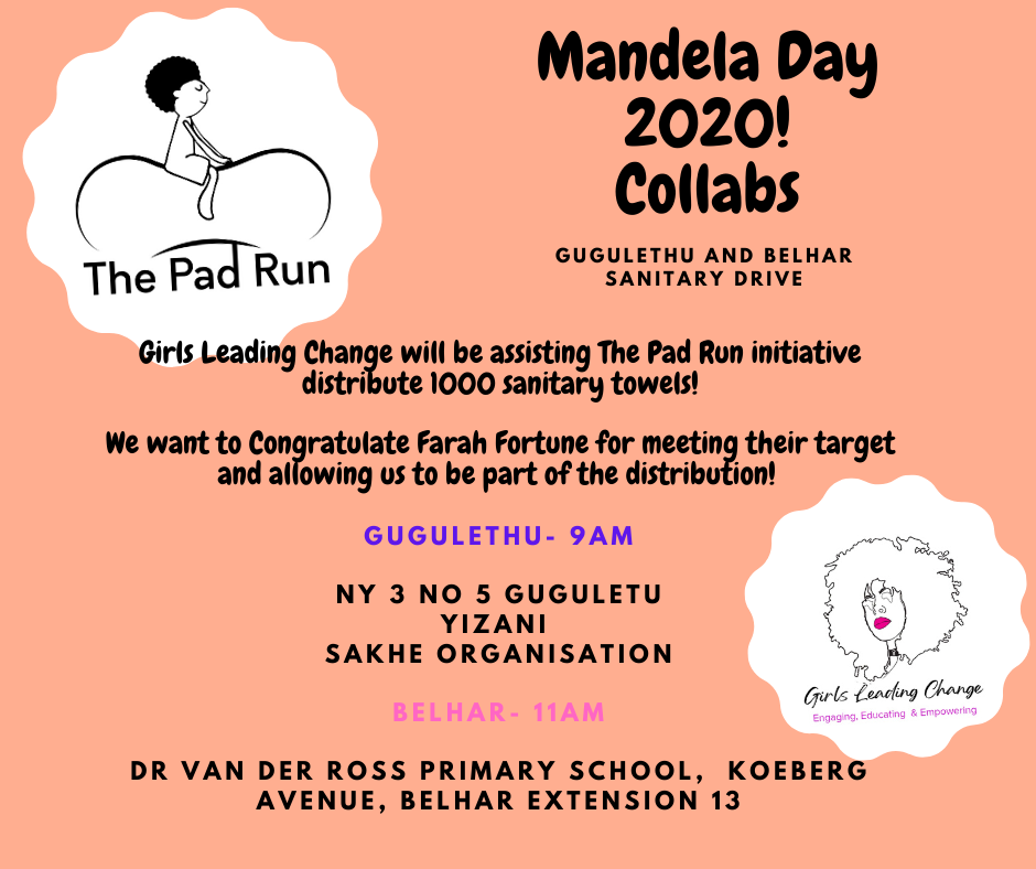 In collaboration with the #thepadrun we will be assisting 1000 ladies!