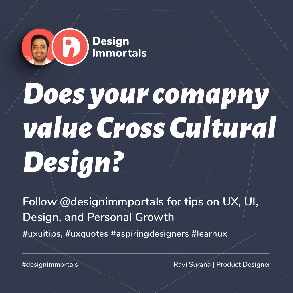 DesignImmortals's tweet photo. More than all of these, cross cultural design should be part of the company DNA. https://t.co/EsT45ad44Z