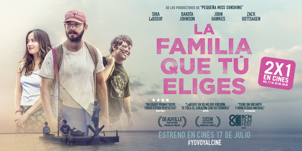 Zak (Gottsagen), Tyler (LaBeouf) y Eleanor (Johnson) juntos en un viaje inolvidable por el norte de California. ¿Quieres saber cuál es el verdadero significado de la palabra amistad? 
#LaFamiliaQueTuEliges, ¡estreno hoy en cines!