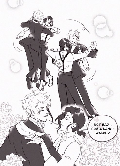 [twst oc] omake........maxi gave me the idea to have one of them step on the other's foot LOLOL 