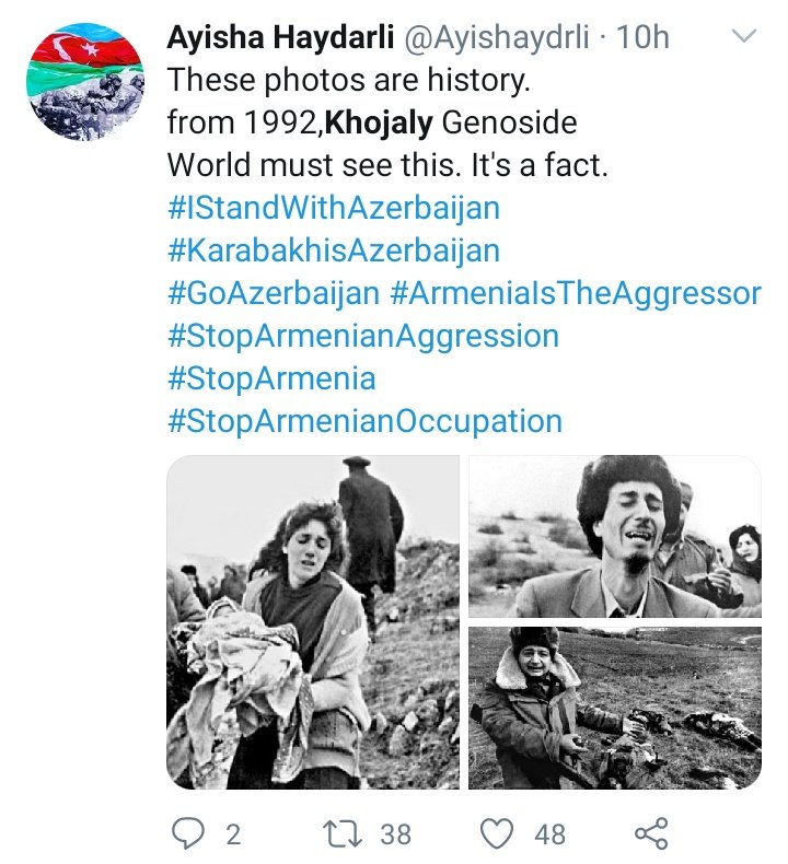 Almost every tweet supporting  #Armenia is followed by  #Azerbaijan'is spaming with photos of  #Khojaly massacre and blaming Armenians in the replies.This is a thread of events that actually took place in Khojaly. #AzerbaijaniAggression  #StopAzerbaijaniAgression  #TavushStrong