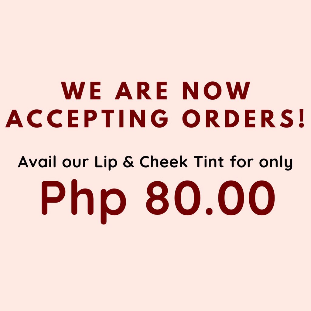 marilagcos_'s tweet photo. The long wait is over! Avail our Lip &amp; Cheeck Tint for only Php 80.00! Send your order forms now 💌 https://t.co/BaezXgs5PQ