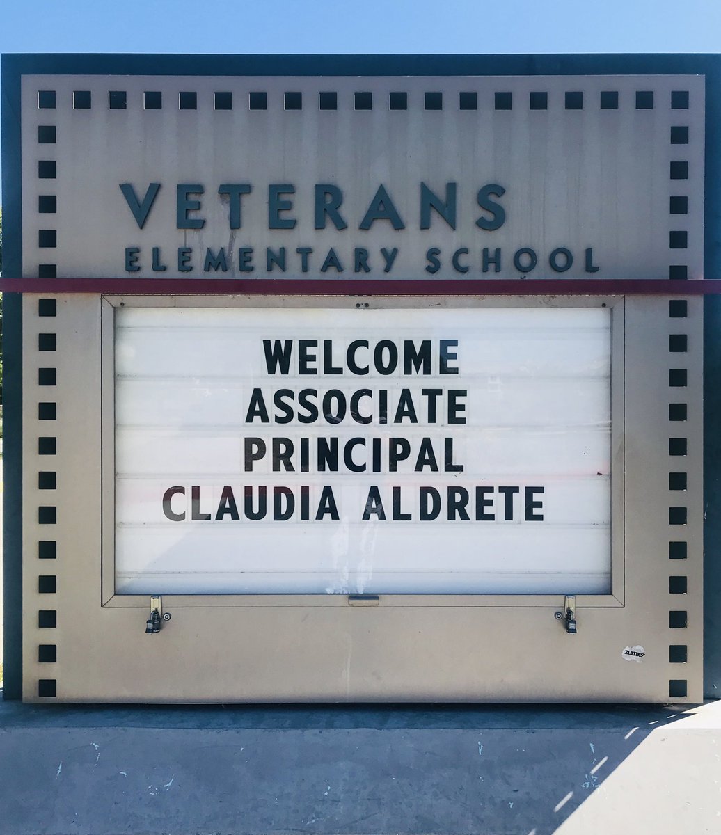 Veterans Elementary is excited to announce Claudia Aldrete as  our new Associate Principal! Welcome to Veterans, Mrs. Aldrete! 

Click on the link to view her video message: youtu.be/ftysrmbeW6g