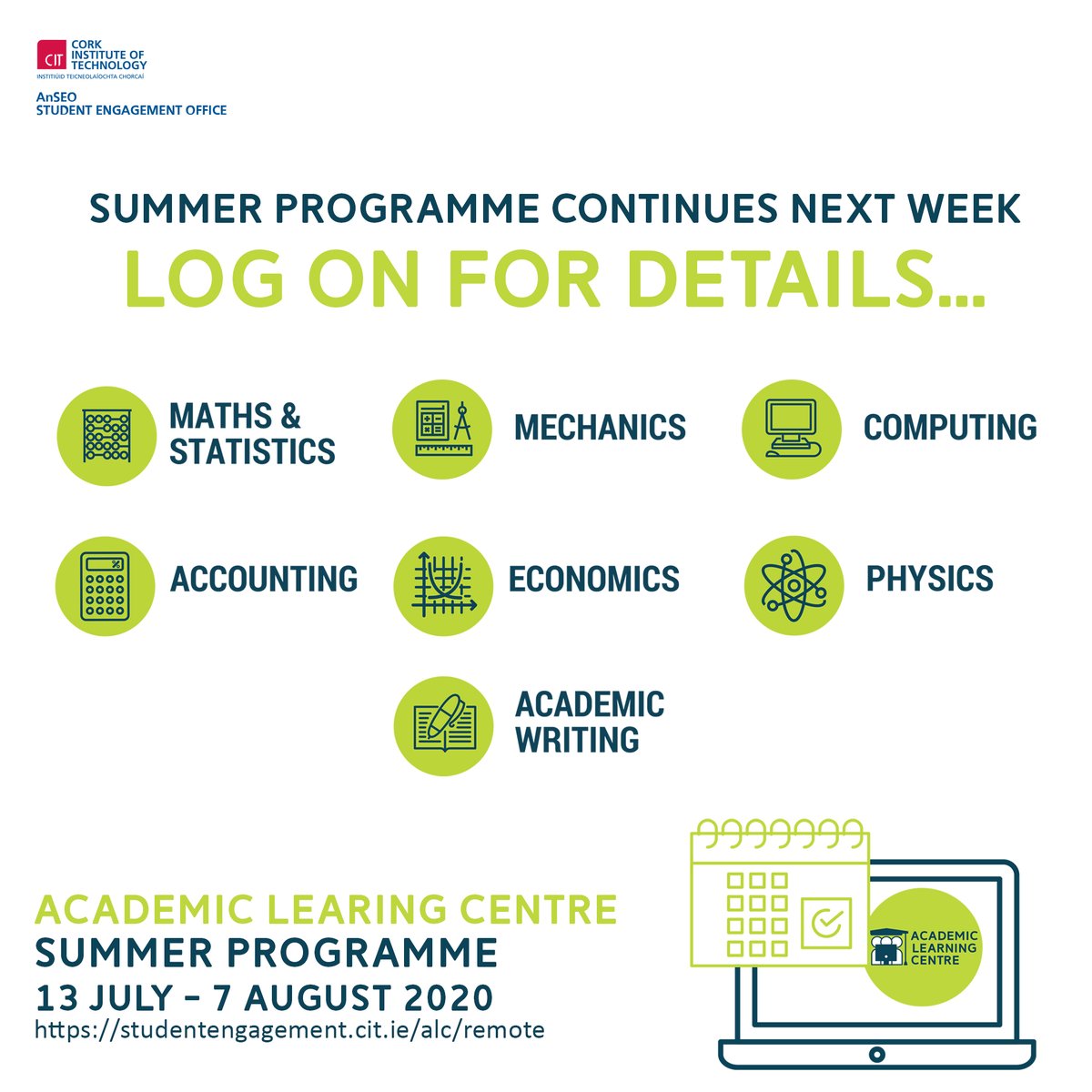 MTU_ie's tweet photo. Well done to all the students who joined us in #ALCSummerProgramme week1. Delighted to see some returning regulars to meet plenty of new faces too. Keep up the good work! #AnSEO https://t.co/guGEezLKIJ