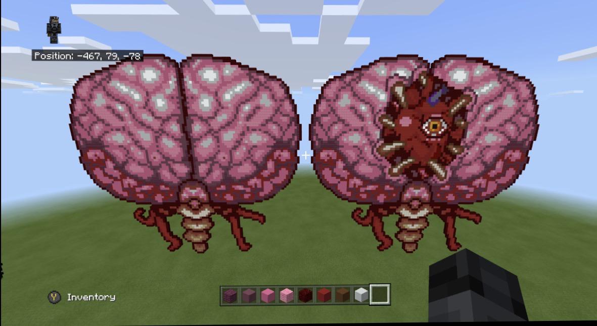 R Terraria On Twitter I Made The Brain Of Cthulhu In The 3d Version Of Terraria Minecraft What Do You Guys Think About This Build Should I Make More Https T Co Ywv2r8fudp Https T Co Bwciphwuhj