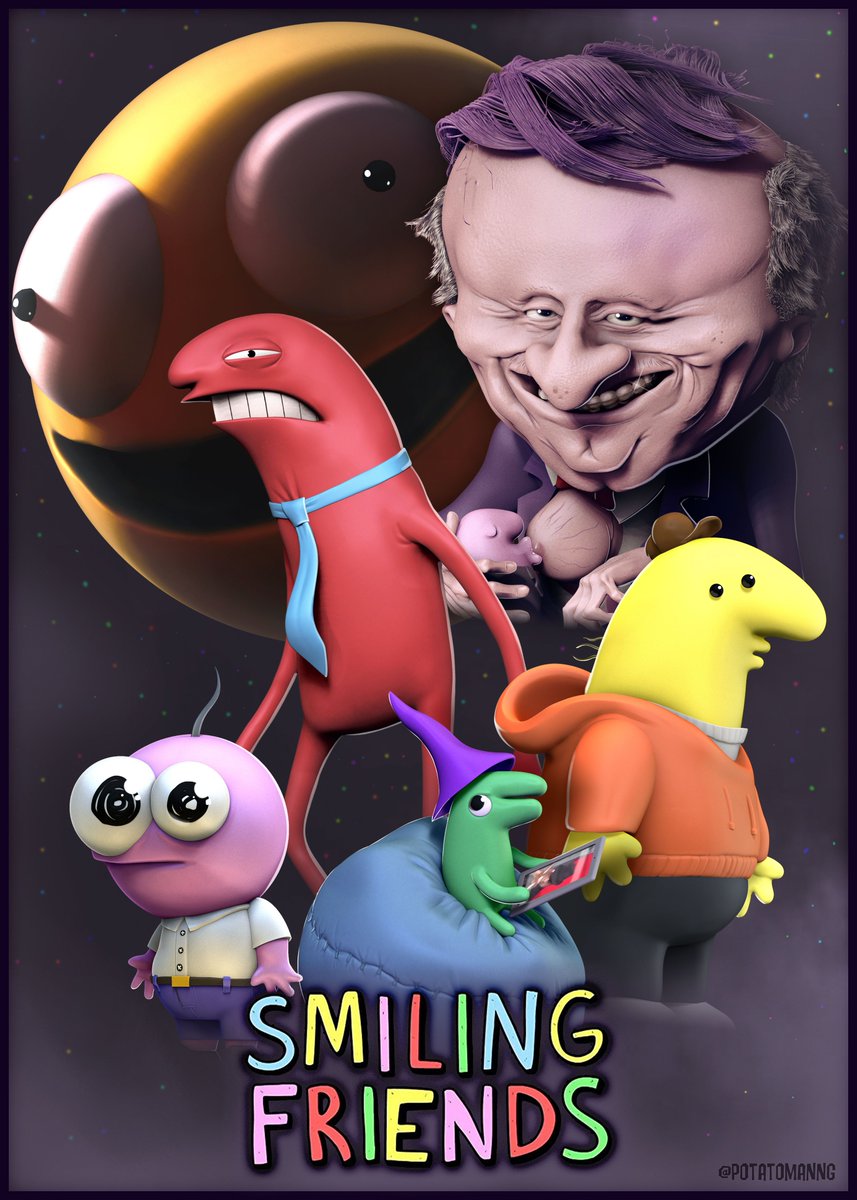 PotatomanNg's tweet photo. SMILING FRIENDS THE MOVIE!

#smilingfriends  #AdultSwim #newgrounds @MichaelRCusack @psychicpebble    @adultswim https://t.co/aXtPfqknLu