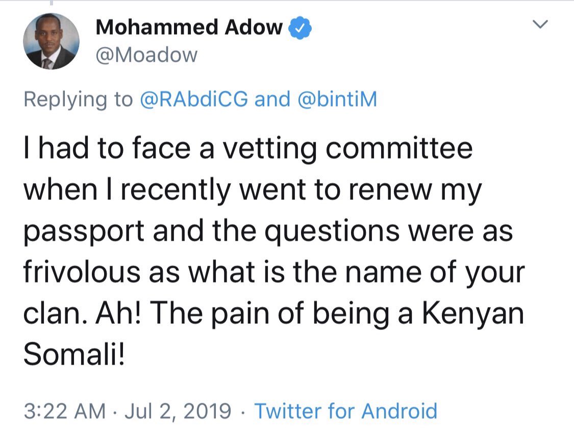 Somali_Lawyer's tweet photo. @abdi_fidow @SomPundit @Taleexi_ #SomaliSijuis are seen as second class citizens in their supposed country. In the #2019Census, they were the only community out of the #42 ethnicities officially identified by the Kenya National Bureau of Statistics with a hyphenated name #KenyanSomalis signifying their status:๐๐ฟ https://t.co/GA1d84eAGQ