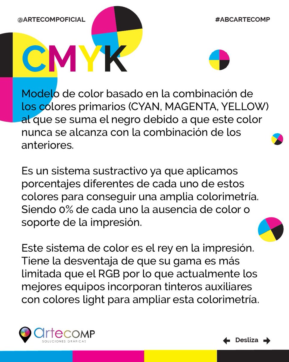 ArtecompOficial's tweet photo. Uno de nuestros temas preferidos🙌🏻: El color, un elemento imprescindible en nuestras vidas y fundamental en las artes gráficas 👍🏻
Cuéntanos ¿Cuál es tu color 🖍️ favorito?
#Artecomp #SomosSoluciones #Colores #ArtesGráficas #ImprentaDigital #CMYK #RGB #Pantone https://t.co/YsoXkHexTC