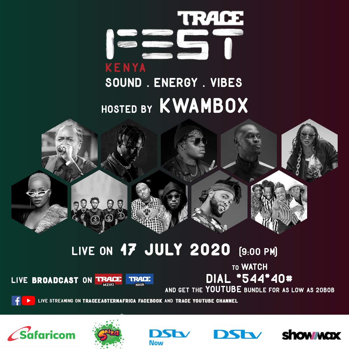 VybezRadioKE's tweet photo. COUNTDOWN TO THE ULTIMATE TURN UP!! 🔥

5 HOURS to the #TRACEFESTKE!! Catch Kenya's HOTTEST artists on Trace Mziki or Trace YouTube channel hosted by @ItsKwambox!!💥💥 💥💥

Buy your YouTube bundle from Safaricom, for as low as 20BOB! Dial *544*40# and join the PARTY! 🔊 https://t.co/ZX9Bo78Q6N