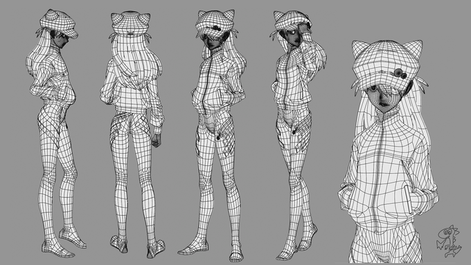 アスカ (Wire frame)
#YANcg 