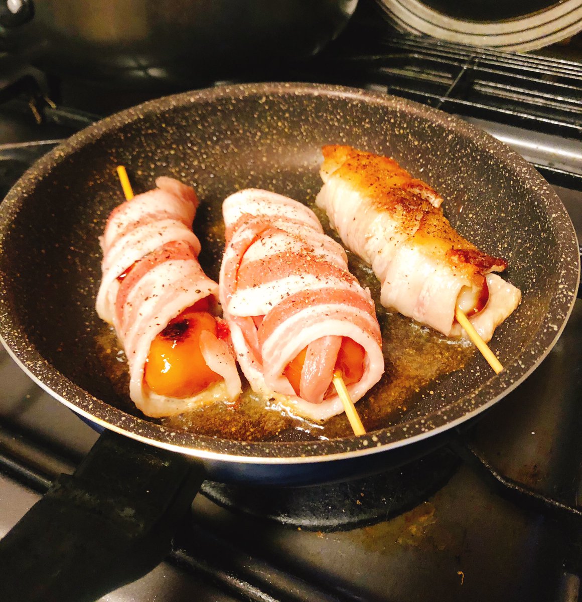 みたらし団子の 豚バラ巻きだぜ あるみ缶 農場3制作中のイラスト