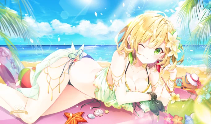 浜辺を描きましたー!こちらは違う顔シャルだよ～?
今夏もちょっとだけ白猫のプレイマットを準備していますねーよろしくお願いします!??
#白猫 