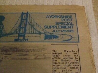 More ephemera from the bridge opening, including a  @yorkshirepost supplement  #HumberBridge