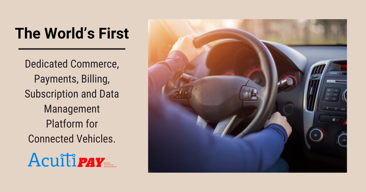 Acuiti__Labs's tweet image. Acuiti Pay is an Easy-to-use platform to enable connected car commerce providing a robust &amp;amp; #flexiblesolution for end-to-end billing, payment, &amp;amp; customer relationship management platform for #connectedvehicles. Learn more &amp;gt;&amp;gt; bit.ly/2CaMyXp
 #billingplatform #sapbilling