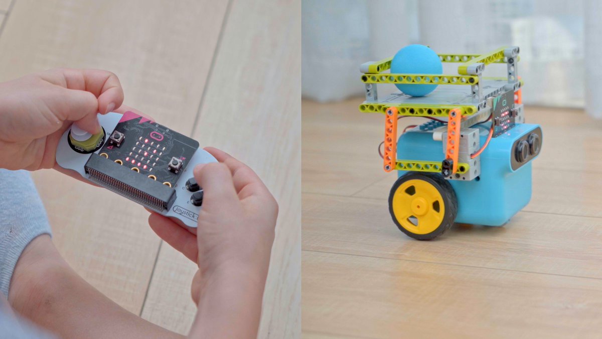 elecfreaks's tweet photo. TPBot Smart Car can also be controlled remotely via the 4-direction Joystick:bit with its 4 undefined buttons and its micro:bit motherboard. #programming #childrenprogramming #toycar #madecode #programmable #microbit #children #kickstarter #crowdfunding
https://t.co/cPMneAvFfc https://t.co/spBbFp0NGx