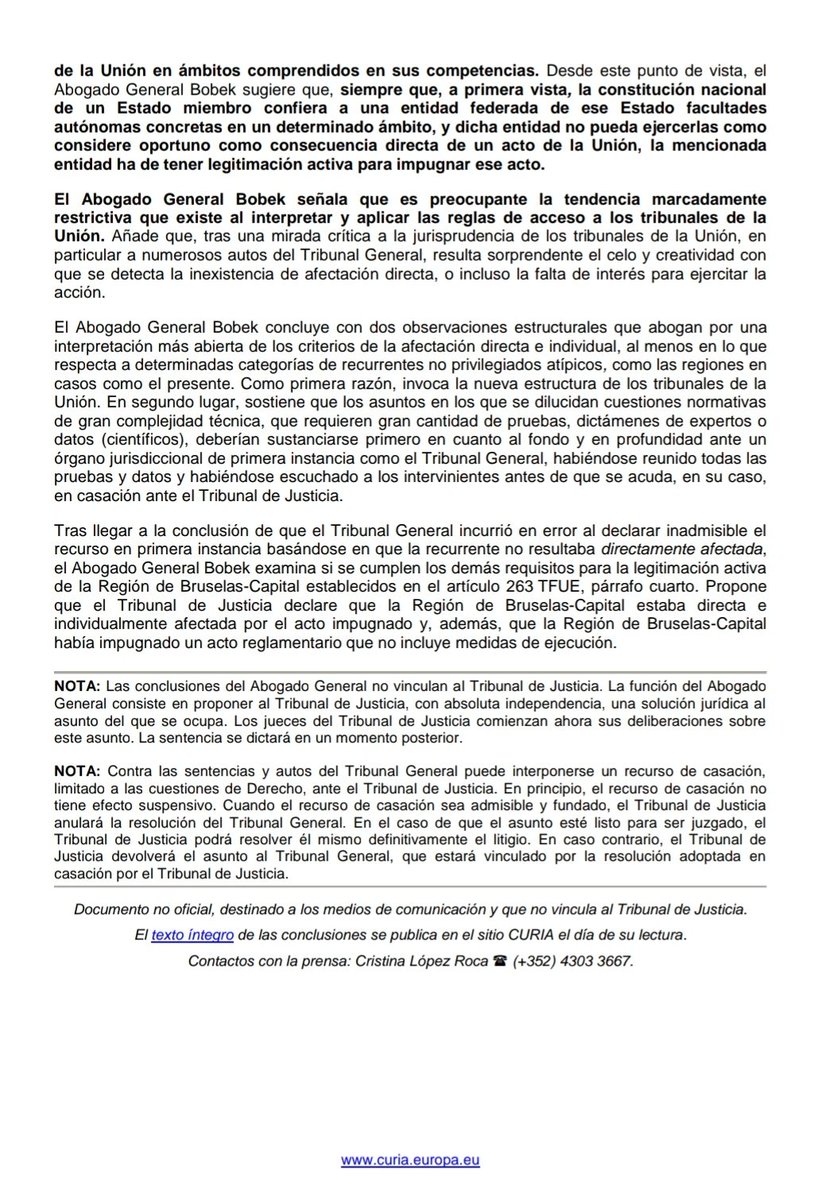 TJUE: El Abogado General Bobek preconiza una interpretación más abierta del criterio de 
afectación.

👇ACCEDE A LA NOTICIA👇

curia.europa.eu/jcms/jcms/p1_3…
