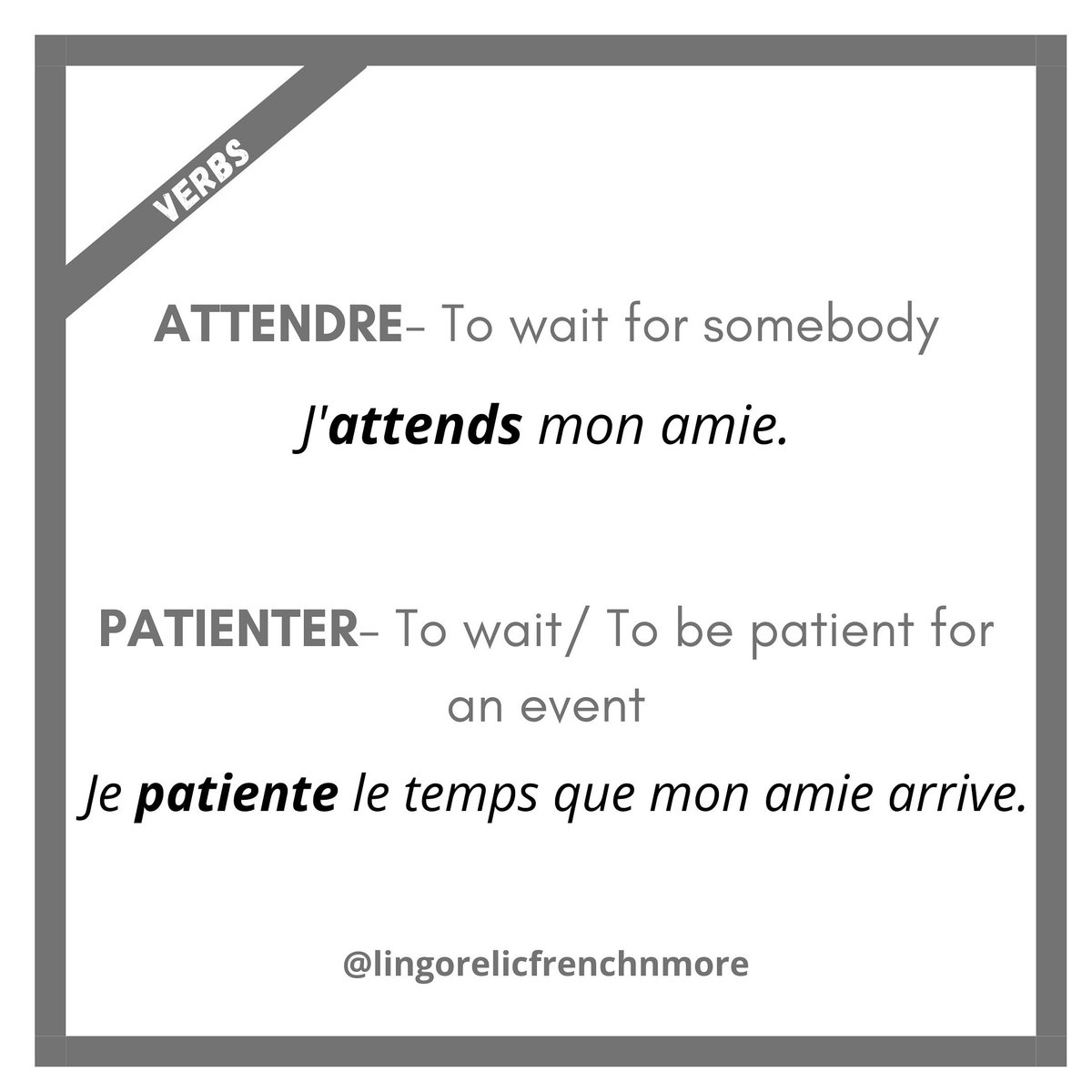 LingorelicCH's tweet photo. https://t.co/FB2YUF33WS
Lesson on French verbs
#french #verb #verbs #frenchwords #frenchvocabulary #frenchlanguage #frenchlanguage🇫🇷 #frenchgrammar #frenchgrammarisfun #france #france🇫🇷 #parisfrance #paris #wordoftheday #frenchwordoftheday #frenchverbs #lingorelic https://t.co/ZTaPgJGANN