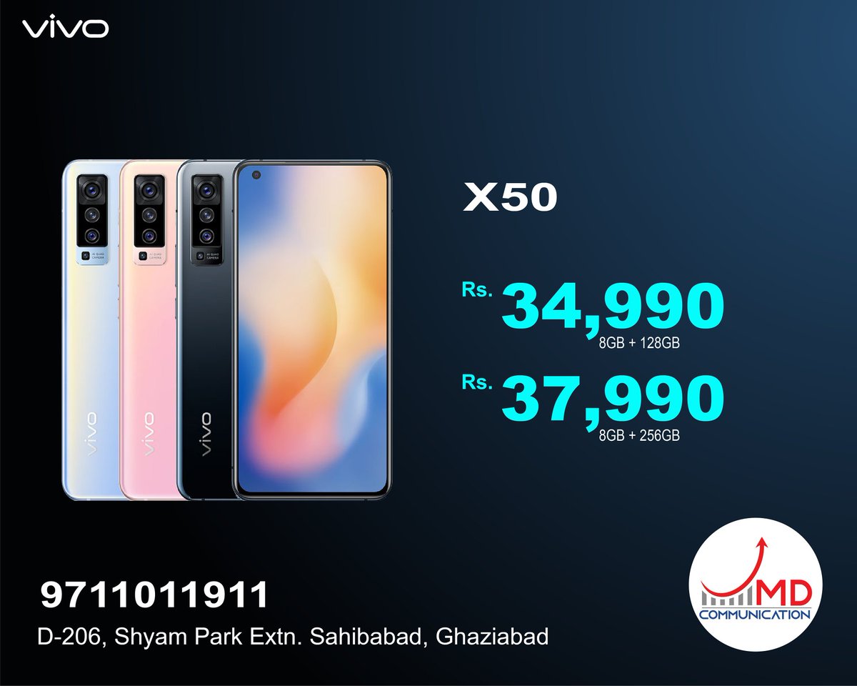 jmdcommunicatio's tweet photo. VIVO X50. For Pre Booking Call 9711011911
#VIVOINDIA #VIVO #VIVOX50 #JMDCOMMUNICATION
#BESTCAMERA #EXTREMENIGHTVISION #BESTSMARTPHONE https://t.co/l83CwJrakj