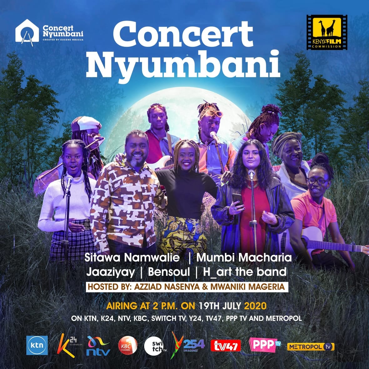 dnrstudioske's tweet photo. This Sunday,join us as we appreciate our fellow selfless Kenyans while enjoying some great music and poetry from @bensoulmusic @h_arttheband @mumbipoetry @jaaziyah @SitawaNamwalie Hosted by  @azz_iad and @nikimags Directed by the phenomenal @eugenembugua and @enosolik #Kenya🇰🇪 https://t.co/X61rZcBYpd