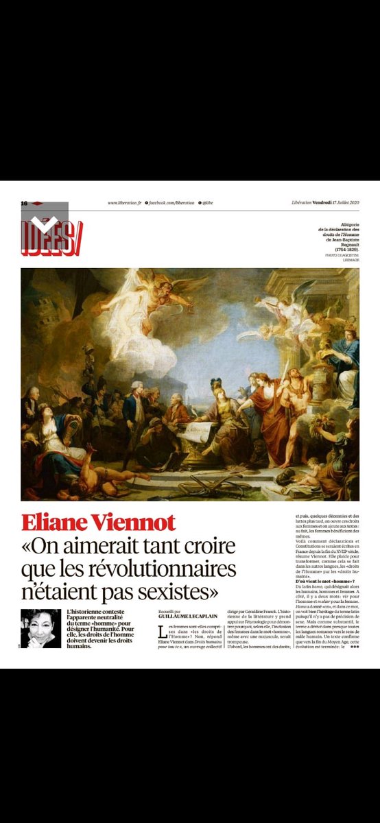 CDroitsHumains's tweet photo. Retrouvez dans @libe du jour une interview d’Eliane Viennot qui parle #droitshumains et de notre livre manifeste sur le sujet ! https://t.co/I0HX5xf9Gz
