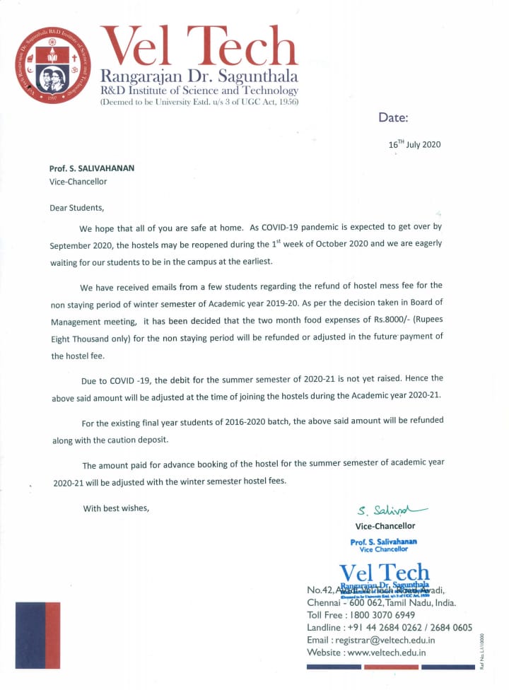 voiceofstudentz's tweet photo. Do we really need to study??? 
Vel Tech Rangarajan DR. sagunthala R&amp;D institute of science and technology asking to pay all the fee @AICTE_INDIA #Thetimesofindia #reducefeesinpandemic #save_engineering #EducationWithCOVID #StudentLifeMatters #madrashightcourt
kindlytakeaction🙏 https://t.co/iTq8QAQKAn