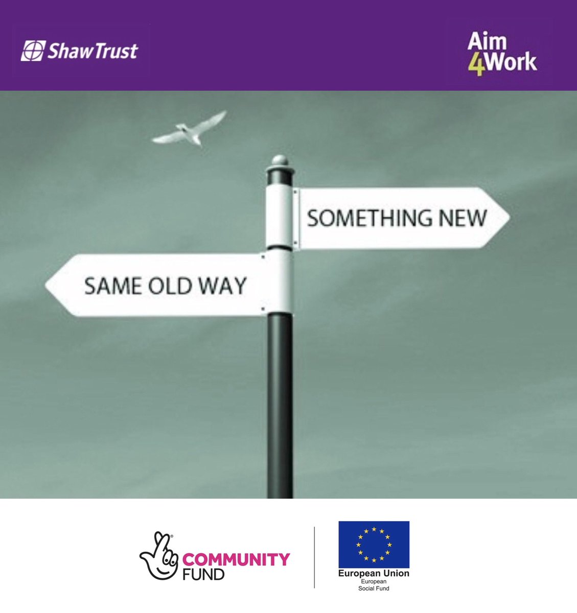 shawtrustwell's tweet photo. Unemployed? Not sure which direction to go? You’re not alone. Aim4Work’s friendly employment Advisors can help explore your options and support you. It’s. free and worth its weight in gold.
#Shawtrust
#Aim4work
#Inworksupport
#Unemployedandlooking 
#Mentalhealthawareness https://t.co/LtjW2Mift4