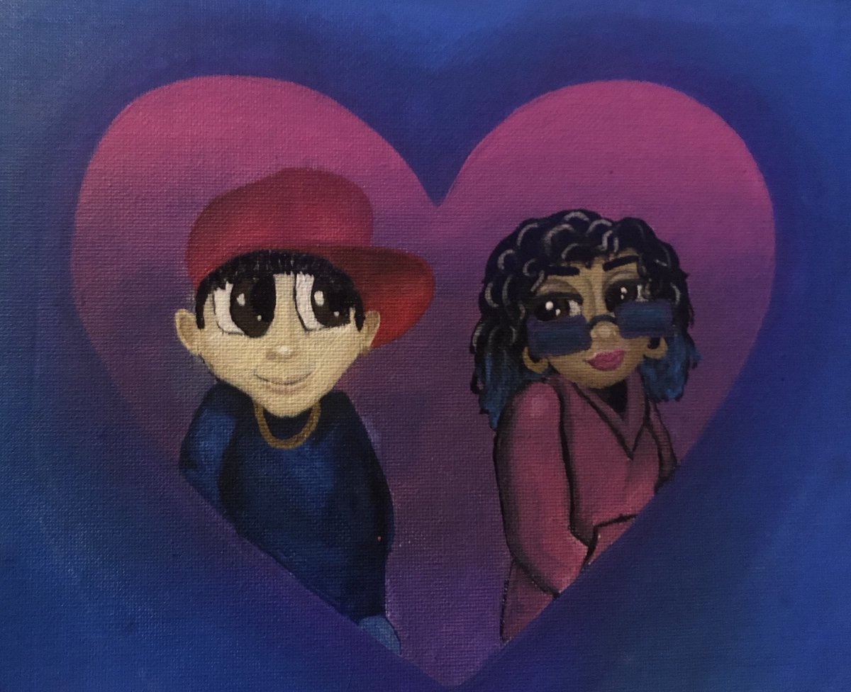 wexiciian's tweet photo. <3 lil homies inspired painting of me n my baby <3 https://t.co/YJlqTE5b4v