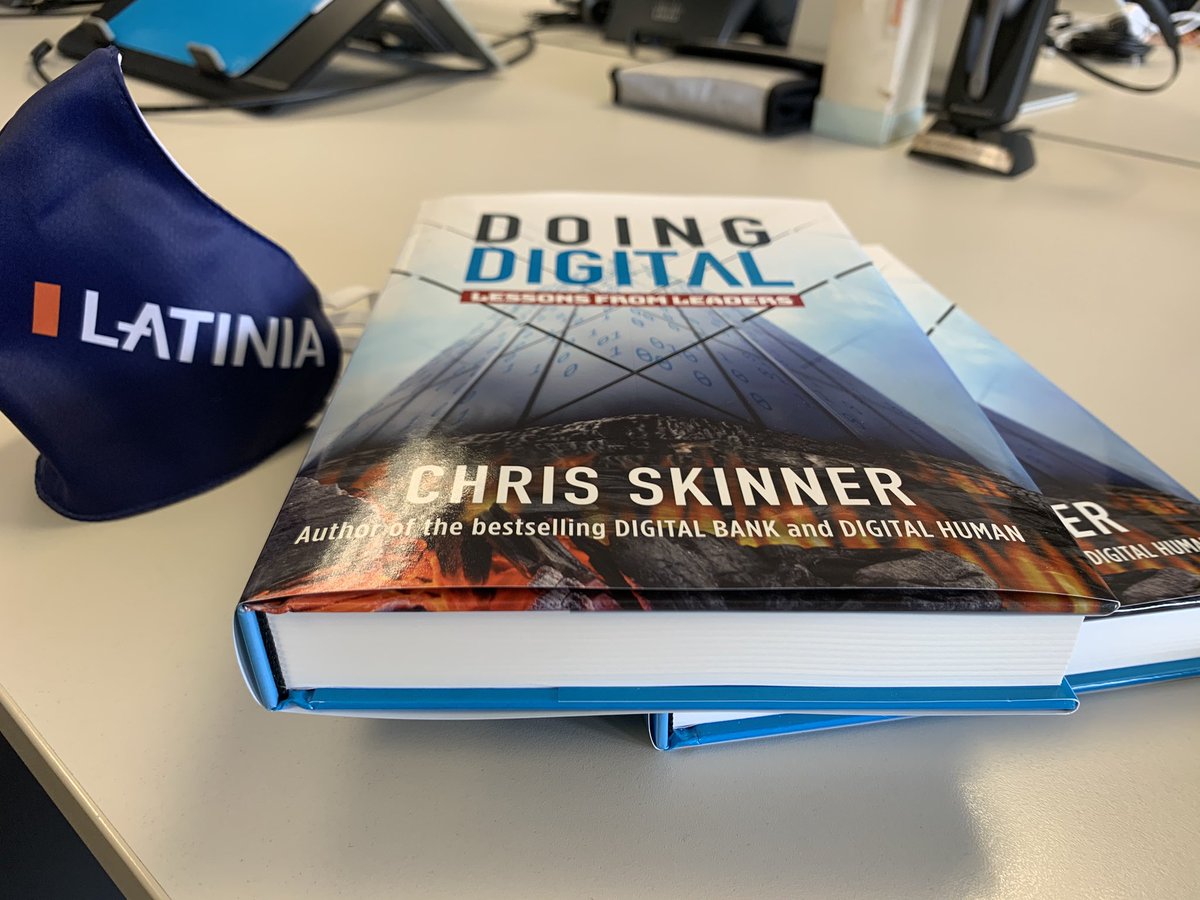 LATINIA's tweet photo. Long ride to @LATINIA #doingdigital from @Chris_Skinner ready to be devoured #summerread https://t.co/H4DCiTUwzL