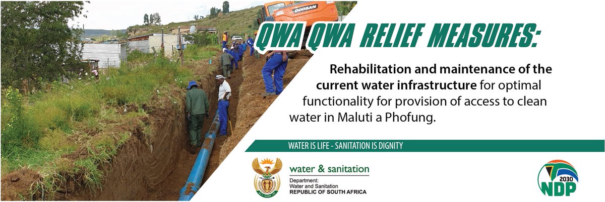 DWS_RSA's tweet photo. #QwaQwaUpdate 

The Department is implementing long-term measures to address water challenges in #QwaQwa. These include the rehabilitation and maintenance of current water infrastructure for optimal functionality. 

@LindiweSisuluSA https://t.co/9HlNFi2KGp