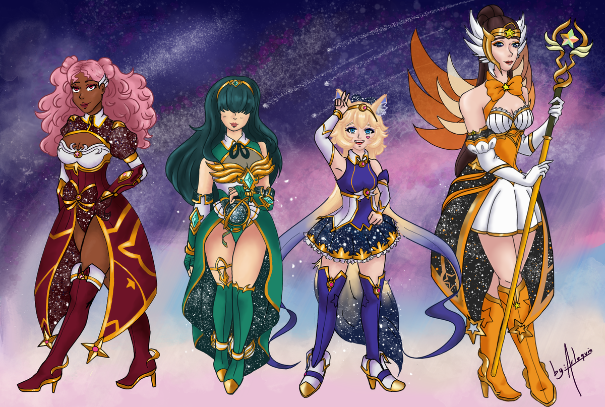 DiannaArlequin's tweet photo. After a long time I finally finished my #paladinsfanart #Paladinsart of the new skins, I love the concept <3 #paladinsgame #fanart @PaladinsGame @EvilMojoGames https://t.co/ILcndhwhPl
