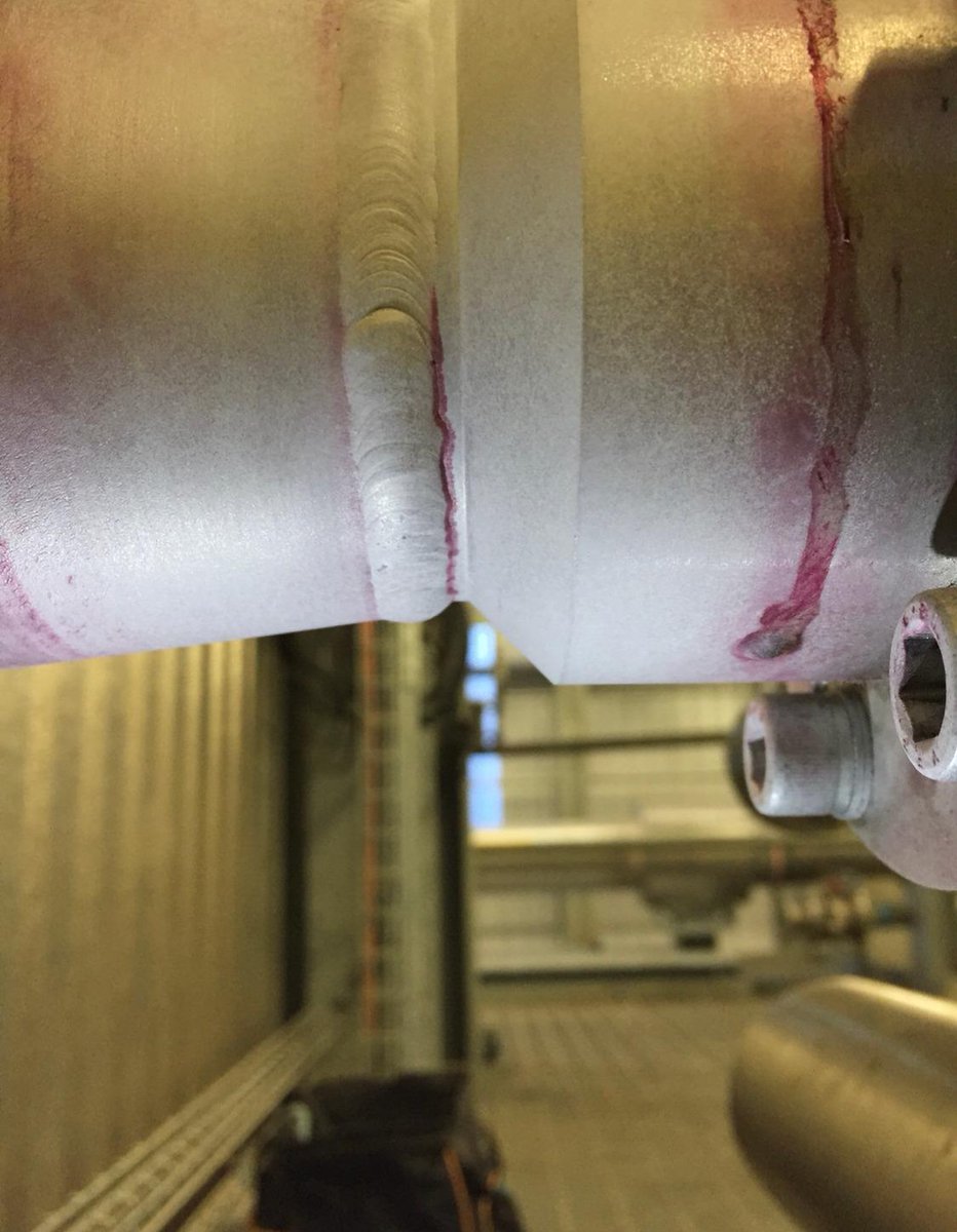 A good find from one of our team. The part was repaired and retested. Axis NDT can carry out Penetrant testing nationwide or at our workshop in Bromborough, Wirral. Contact one of the team to see how we can support your next project. office@axisndt.co.uk or 0151 203 6307