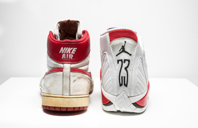 ecotomberry's tweet photo. At the ‘upper’ end of the resale market but all part of a positive trend.... (Farfetch’s own) Stadium Goods and Christie’s hosting a sale of rare footwear “Original Air: A Sale of Michael Jordan Game-Worn Exclusive Sneaker Rarities.”  https://t.co/82GXcwoaPV #positivelyfarfetch https://t.co/T1yN9iK3P3
