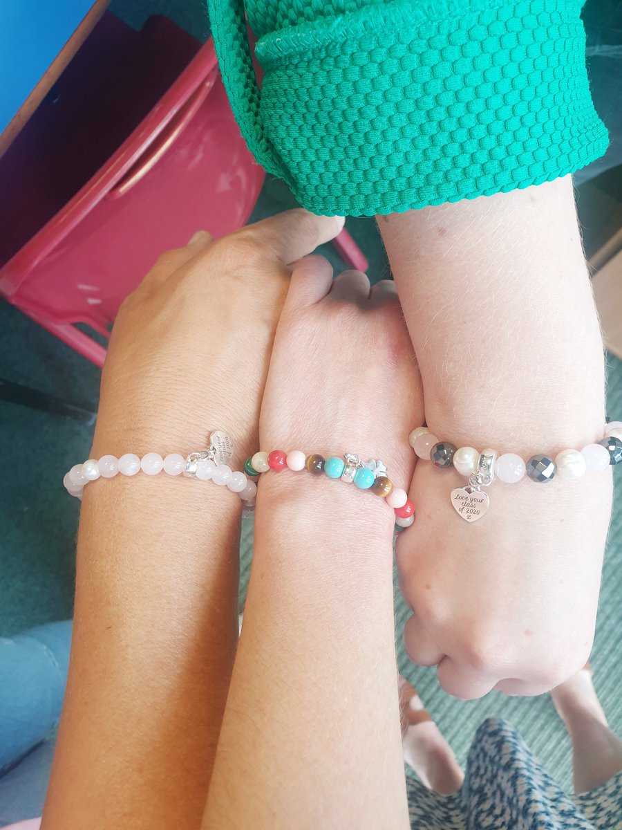 MissChurchmnSTM's tweet photo. Thank you for our absolutely beautiful gifts, especially these gorgeous bracelets. We will treasure them always. Perfect for the last day! @MissSDoddSTM @MissHughesSTM https://t.co/rdgdS3zQMV