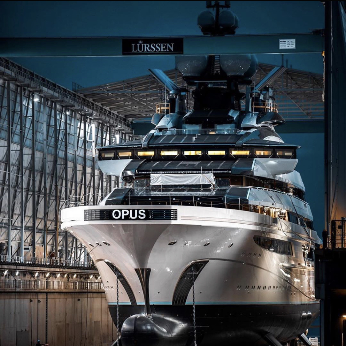 WestNautical's tweet photo. The 140m+ project M/Y OPUS built by Lürssen ready to launch 🚀 #Lurssenyachts #myopus #superyacht https://t.co/v7zW7wBK8C