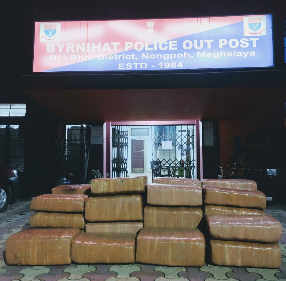 MeghalayaPolice's tweet photo. Weed like to inform the general public that, of all the Essential items permitted in the times of #Corona, Marijuana ain't one of them. 

Sorry for our bluntness, but that's just how we roll! 😎

Kudos to @RibhoiPolice for intercepting a Truck carrying 500 KGs of  Marijuana. https://t.co/bhgfvZO4S1